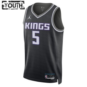 Sacramento Kings Deaaron Fox 5 Jordan 2022-23 Statement Edition Musta Lasten Pelipaidat Swingman